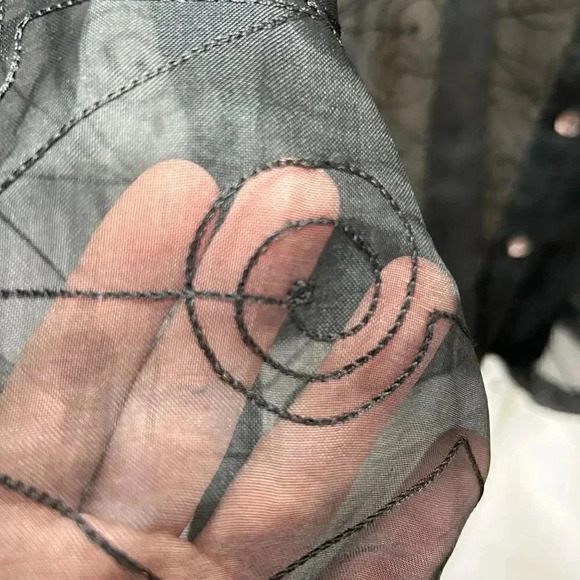 2/$30 Chicos Size 3/XL Silk Cover Shirt Sexy Romantic Party Evening - Picture 7 of 8